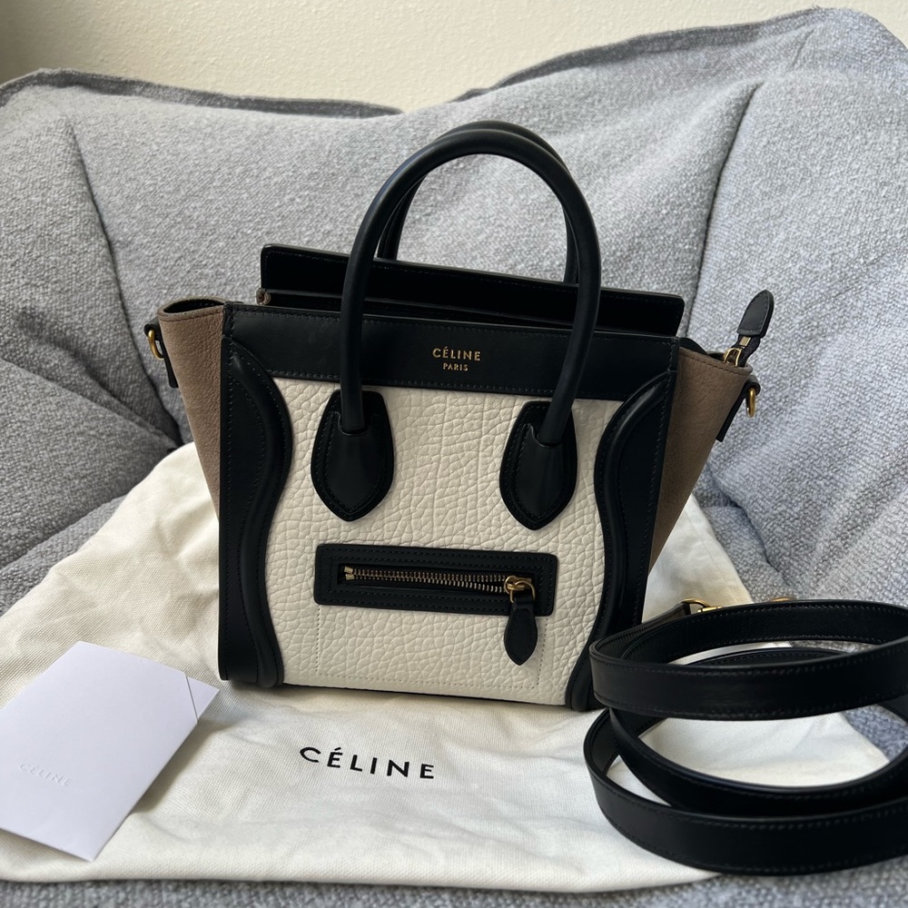 Celine Tri Color Nano Luggage Bag - Picture 5 of 9